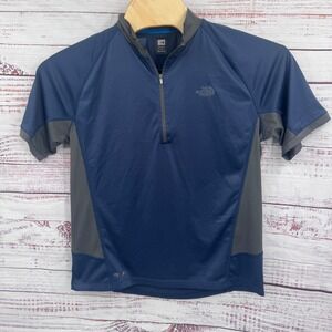 The North Face Mens Short Sleeve 1/4 Zip Pullover Shirt Large Hiking Performance